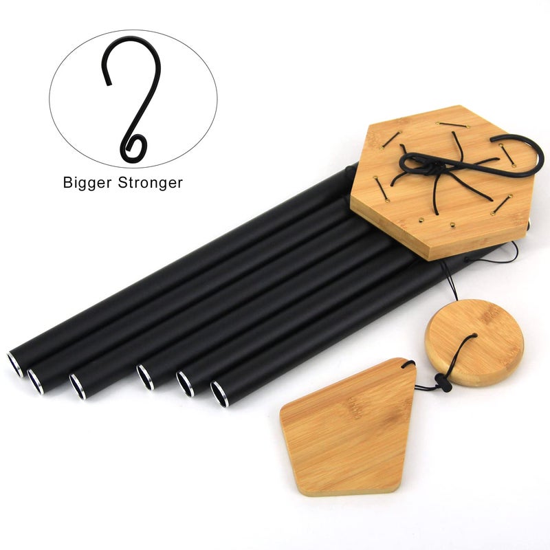 Howarmer Wind Chimes Outdoor Large Deep Tone, 36 Inches Sympathy WindChimes Outdoor Memorial Windchime for Mom/Housewarming/Christmas, Black Wind Chime for Outside Garden, Patio, Home Decor - Image 2